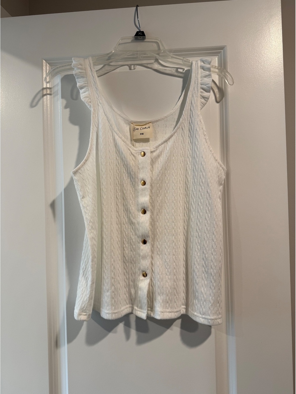 White buttoned tank top